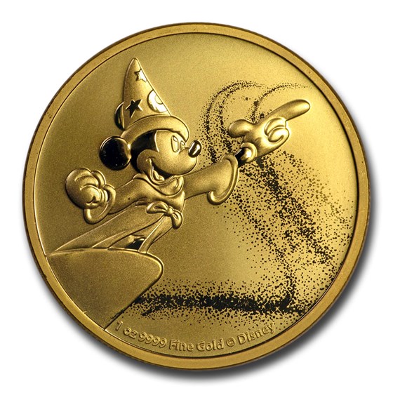 2019 Niue 1 oz Gold $250 Disney Mickey Fantasia (Abrasions) 2019 Niue 1 oz Gold $250 Disney Mickey Fantasia (Abrasions)